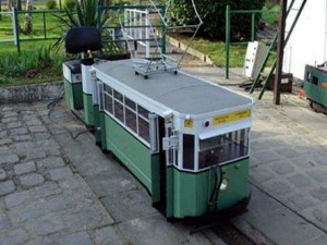 le tram vert de Charleroi en miniature : echelle 1/5e pour toute manifestation