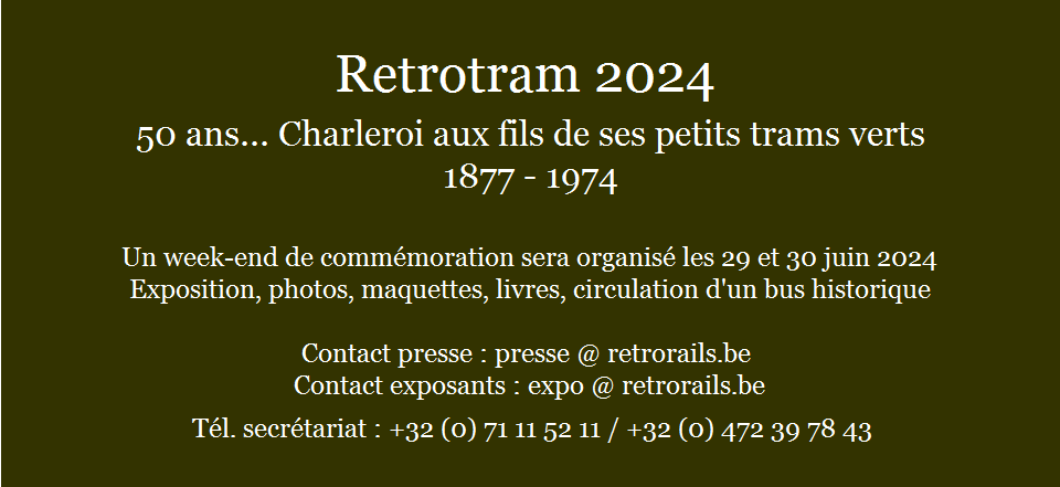 Retrotram Charleroi 29-30 juin 2024 - Exposition souvenirs des petits trams verts